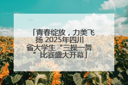 青春绽放，力美飞扬 2025年四川省大学生“三操一舞”比赛盛大开幕