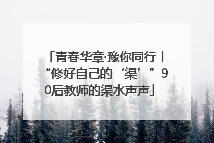 青春华章·豫你同行丨“修好自己的‘渠’”90后教师的渠水声声