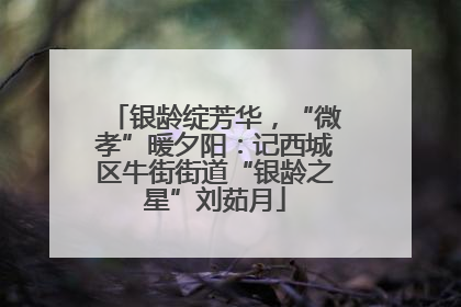 银龄绽芳华，“微孝”暖夕阳：记西城区牛街街道“银龄之星”刘茹月