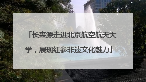 长森源走进北京航空航天大学，展现红参非遗文化魅力