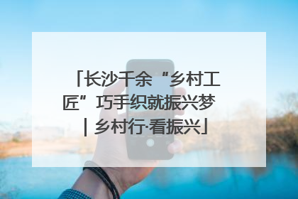 长沙千余“乡村工匠”巧手织就振兴梦｜乡村行·看振兴