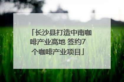 长沙县打造中南咖啡产业高地 签约7个咖啡产业项目