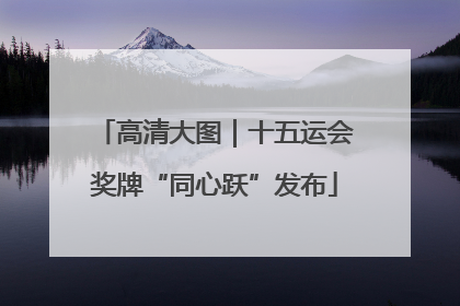 高清大图｜十五运会奖牌“同心跃”发布