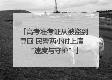 高考准考证从被盗到寻回 民警两小时上演 “速度与守护”