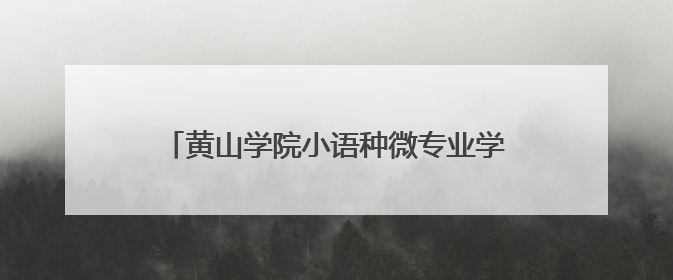 黄山学院小语种微专业学生助力景区外语讲解服务