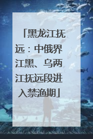 黑龙江抚远：中俄界江黑、乌两江抚远段进入禁渔期