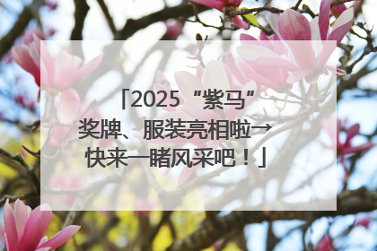 2025“紫马”奖牌、服装亮相啦→快来一睹风采吧！