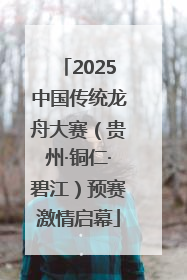 2025中国传统龙舟大赛（贵州·铜仁·碧江）预赛激情启幕