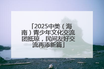 2025中美（海南）青少年文化交流团抵琼，民间友好交流再添新篇