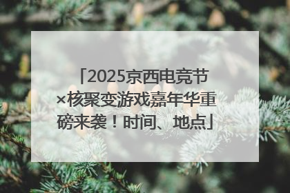 2025京西电竞节×核聚变游戏嘉年华重磅来袭！时间、地点