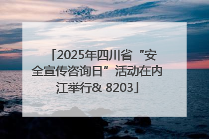 2025年四川省“安全宣传咨询日”活动在内江举行& 8203