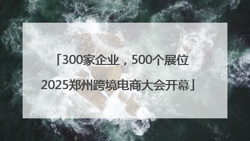 300家企业，500个展位 2025郑州跨境电商大会开幕
