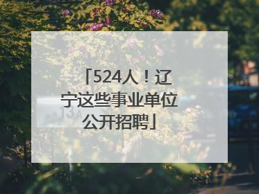 524人！辽宁这些事业单位公开招聘