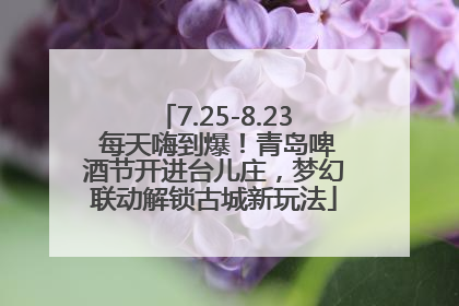 7.25-8.23 每天嗨到爆！青岛啤酒节开进台儿庄，梦幻联动解锁古城新玩法