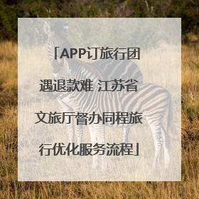 APP订旅行团遇退款难 江苏省文旅厅督办同程旅行优化服务流程
