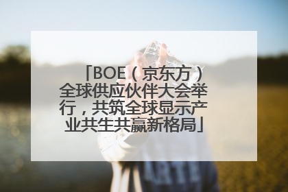 BOE（京东方）全球供应伙伴大会举行，共筑全球显示产业共生共赢新格局