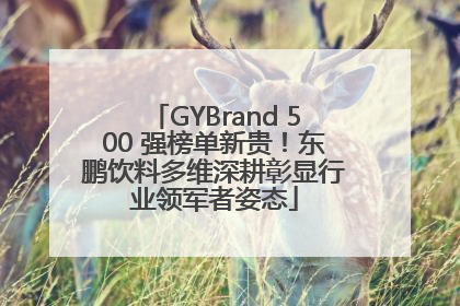 GYBrand 500 强榜单新贵！东鹏饮料多维深耕彰显行业领军者姿态