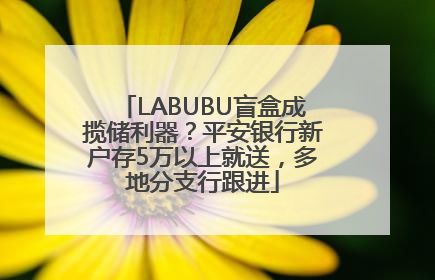 LABUBU盲盒成揽储利器？平安银行新户存5万以上就送，多地分支行跟进